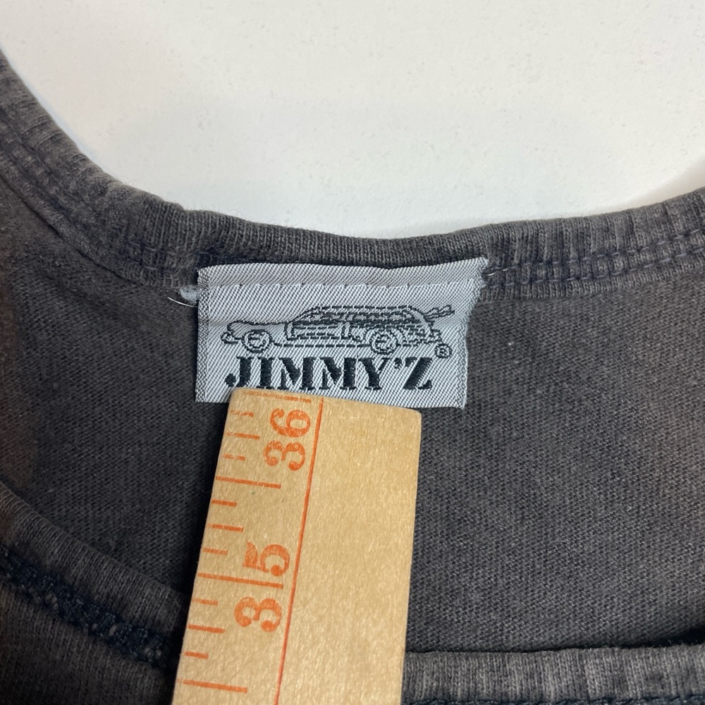Vintage 90’s Jimmy Z Surf Faded Black Tank Top Hawaii Surfwear Large Oversized - Picture 5 of 6